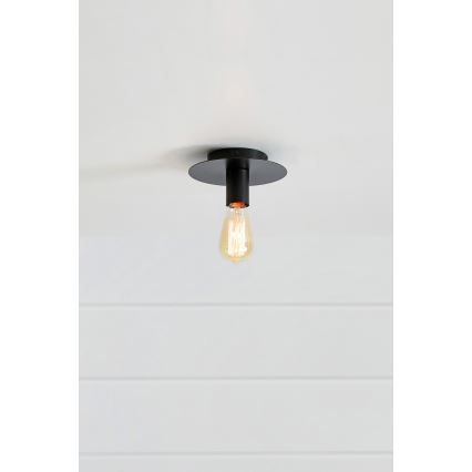 Markslöjd 108540 - Kattovalo PIATTO 1xE27/40W/230V musta