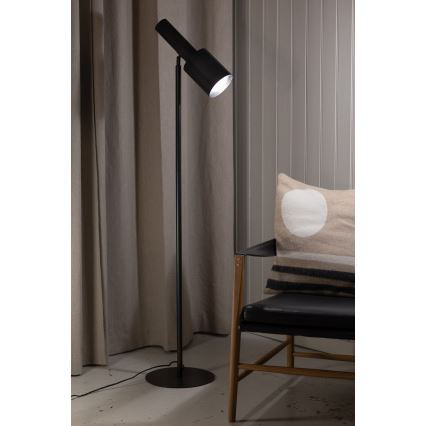 Markslöjd 108542 - Lattialamppu OZZY 1xE27/40W/230V musta