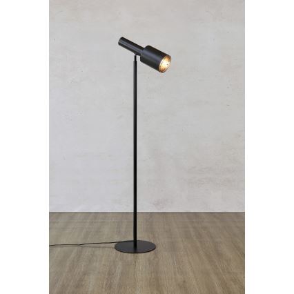 Markslöjd 108542 - Lattialamppu OZZY 1xE27/40W/230V musta
