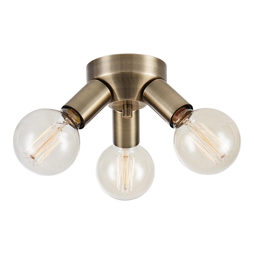Markslöjd 108550 - Kattovalo MAZZO 3xE27/40W/230V messinki