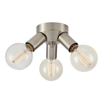 Markslöjd 108551 - Kattovalo MAZZO 3xE27/40W/230V mattakromi
