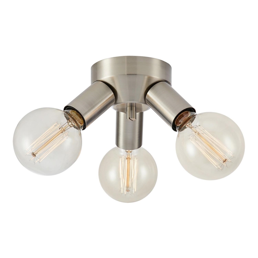 Markslöjd 108551 - Kattovalo MAZZO 3xE27/40W/230V mattakromi