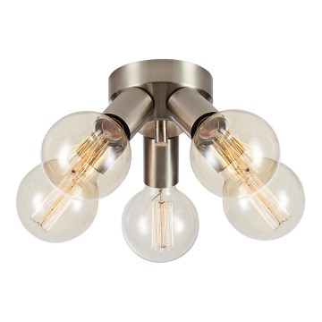 Markslöjd 108554 - Kattovalo MAZZO 5xE27/40W/230V mattakromi