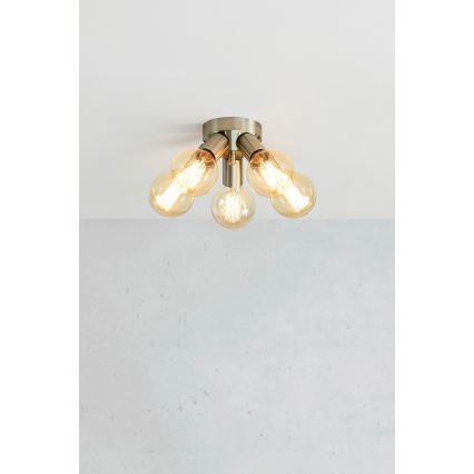 Markslöjd 108554 - Kattovalo MAZZO 5xE27/40W/230V mattakromi