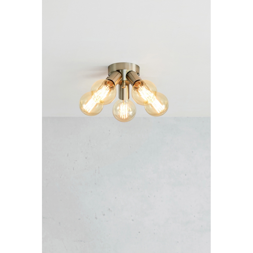Markslöjd 108554 - Kattovalo MAZZO 5xE27/40W/230V mattakromi