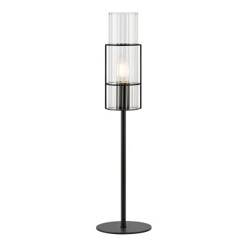 Markslöjd 108555 - Pöytävalaisin TUBO 1xE14/40W/230V 50 cm musta/clear