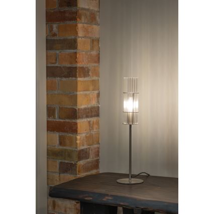 Markslöjd 108557 - Pöytävalaisin TUBO 1xE14/40W/230V 50 cm kiiltävä kromi/clear