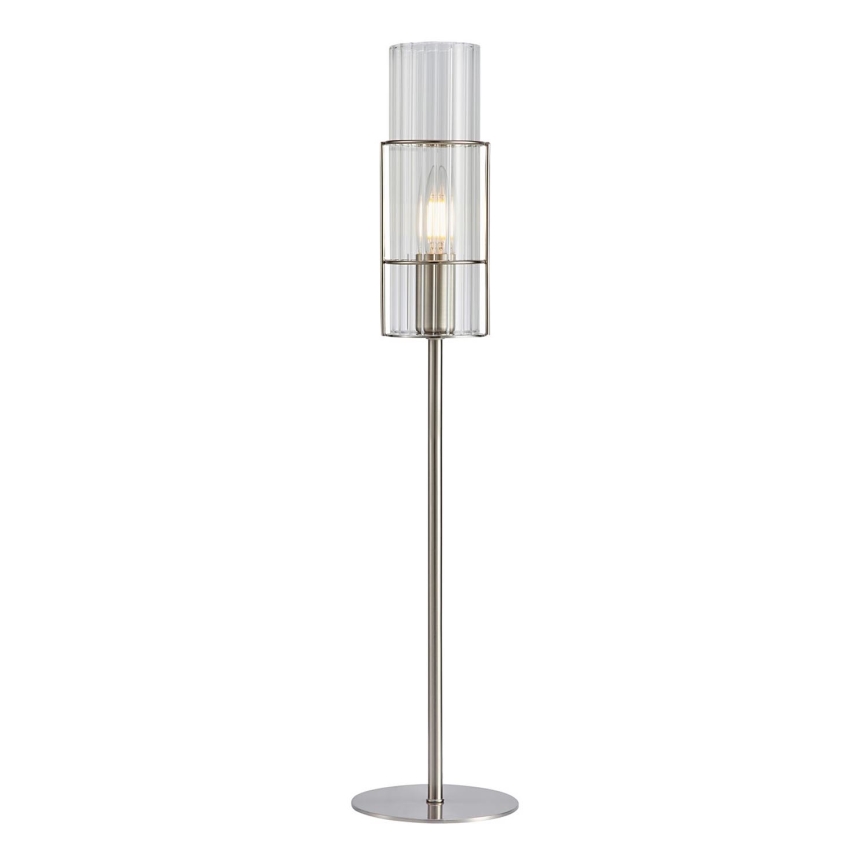 Markslöjd 108558 - Pöytävalaisin TUBO 1xE14/40W/230V 65 cm kiiltävä kromi/clear