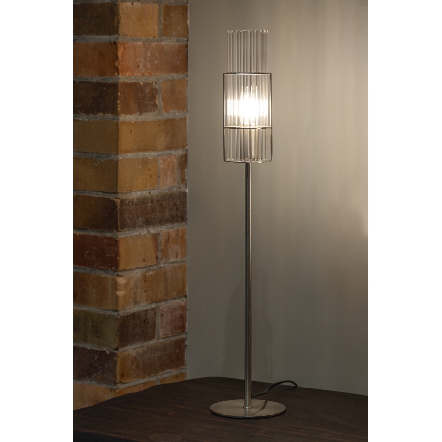 Markslöjd 108558 - Pöytävalaisin TUBO 1xE14/40W/230V 65 cm kiiltävä kromi/clear