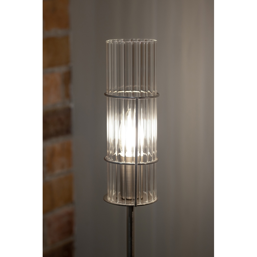 Markslöjd 108558 - Pöytävalaisin TUBO 1xE14/40W/230V 65 cm kiiltävä kromi/clear