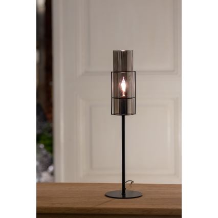 Markslöjd 108559 - Pöytävalaisin TUBO 1xE14/40W/230V 50 cm musta