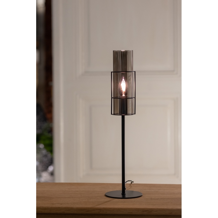 Markslöjd 108559 - Pöytävalaisin TUBO 1xE14/40W/230V 50 cm musta