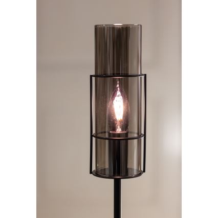 Markslöjd 108559 - Pöytävalaisin TUBO 1xE14/40W/230V 50 cm musta