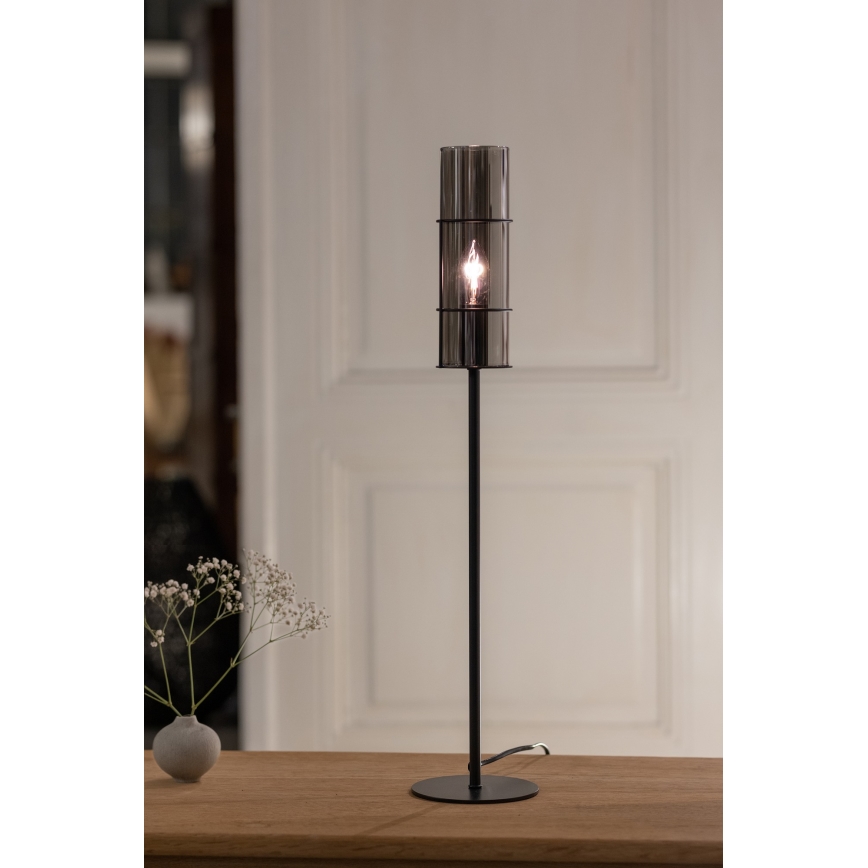 Markslöjd 108560 - Pöytävalaisin TORCIA 1xE14/40W/230V 65 cm musta