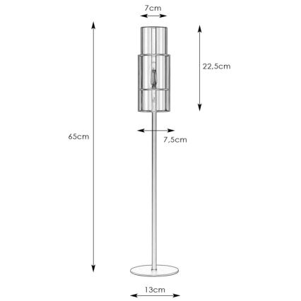 Markslöjd 108560 - Pöytävalaisin TORCIA 1xE14/40W/230V 65 cm musta