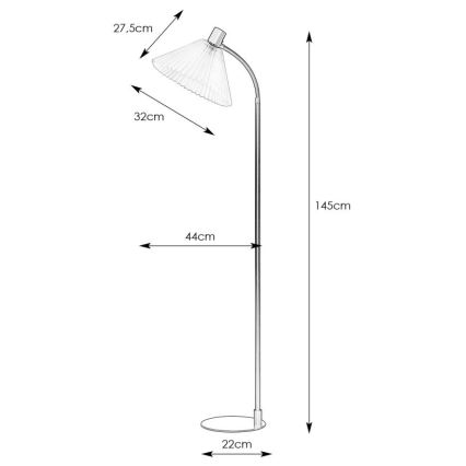 Markslöjd 108568 - Lattialamppu MIRA 1xE27/40W/230V musta