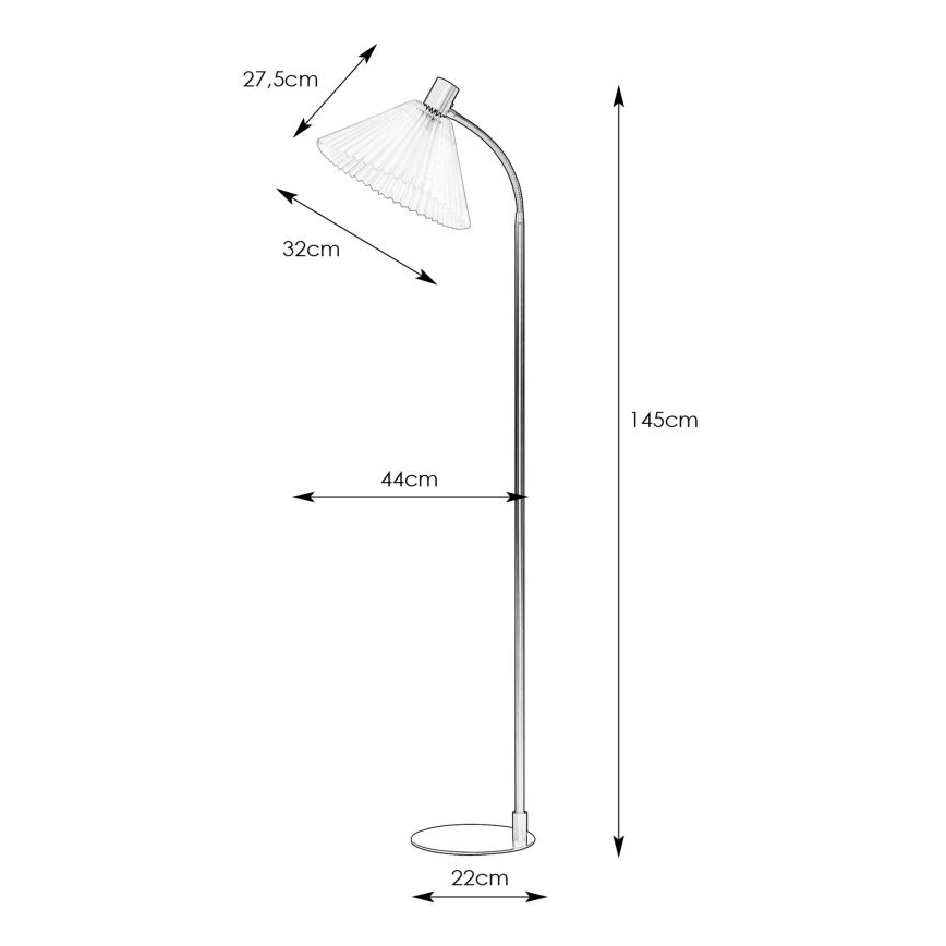 Markslöjd 108568 - Lattialamppu MIRA 1xE27/40W/230V musta