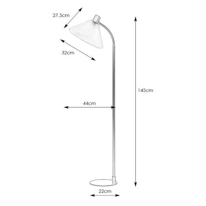 Markslöjd 108569 - Lattialamppu MIRA 1xE27/40W/230V kulta
