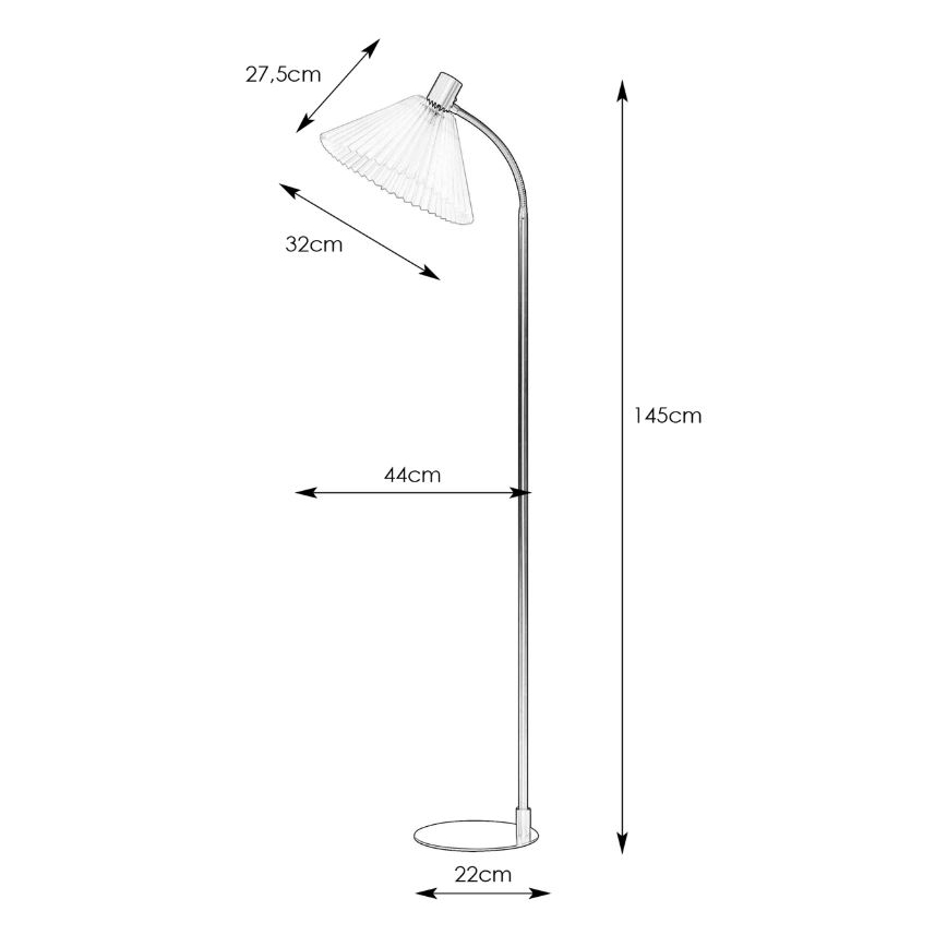 Markslöjd 108569 - Lattialamppu MIRA 1xE27/40W/230V kulta