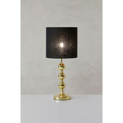 Markslöjd 108574 - Pöytävalaisin OCTO 1xE27/40W/230V musta/kulta