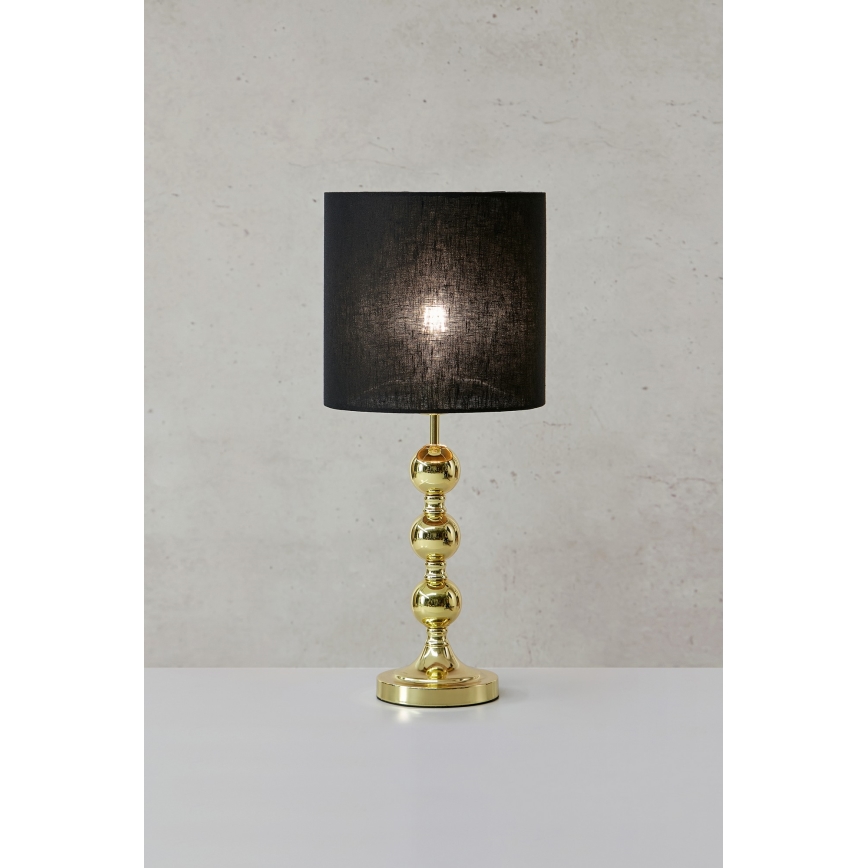 Markslöjd 108574 - Pöytävalaisin OCTO 1xE27/40W/230V musta/kulta