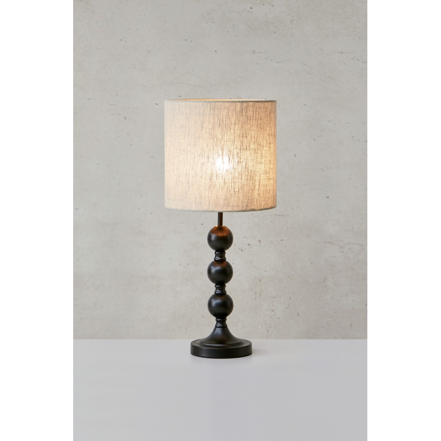 Markslöjd 108575 - Pöytävalaisin OCTO 1xE27/40W/230V beige/musta
