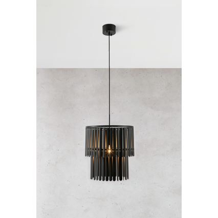 Markslöjd 108581 - Kattokruunu johdossa VIENTO 1xE27/40W/230V musta