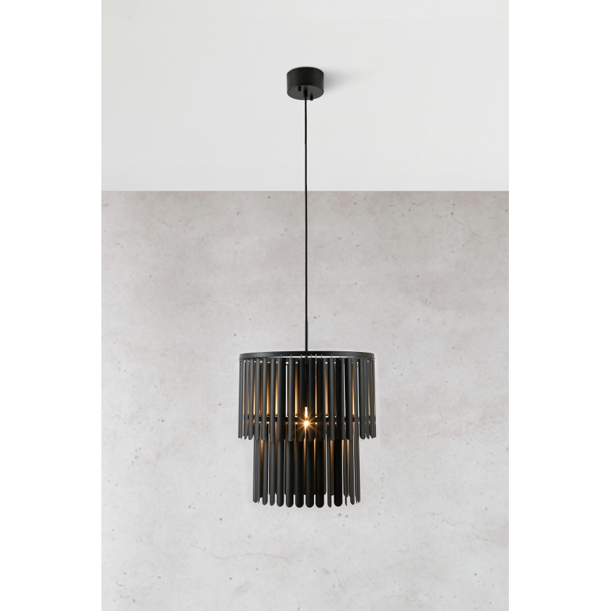 Markslöjd 108581 - Kattokruunu johdossa VIENTO 1xE27/40W/230V musta