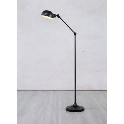 Markslöjd 108586 - Lattialamppu PORTLAND 1xE27/40W/230V musta