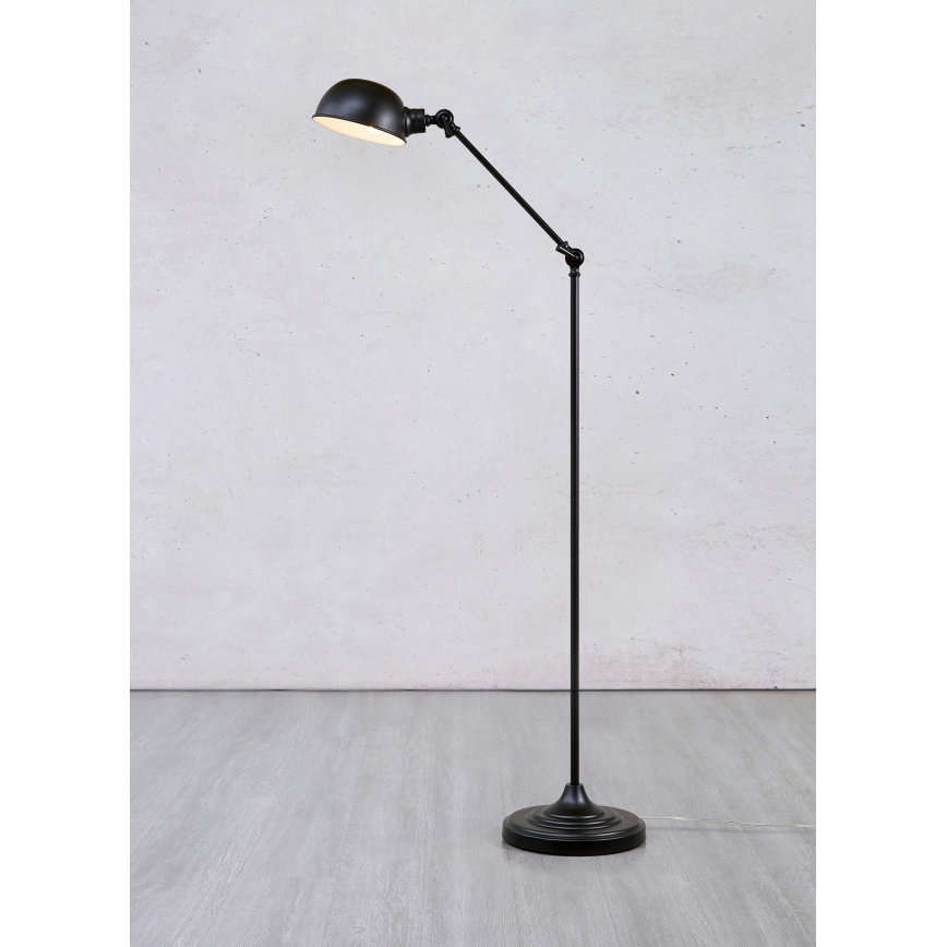 Markslöjd 108586 - Lattialamppu PORTLAND 1xE27/40W/230V musta