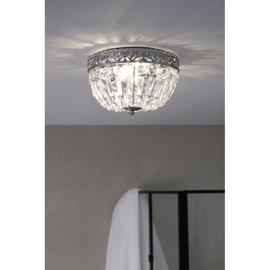 Markslöjd 108599 - Kattovalo ETIENNE 2xE14/40W/230V kiiltävä kromi