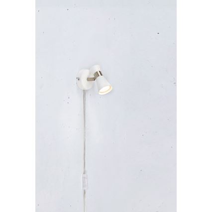 Markslöjd 108627- Seinäkohdevalo FOLIE 1xGU10/7W/230V valkoinen/mattakromi