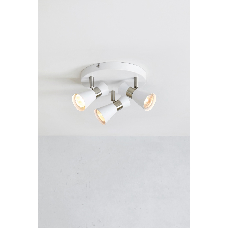 Markslöjd 108628 - Kohdevalo FOLIE 3xGU10/7W/230V valkoinen/mattakromi