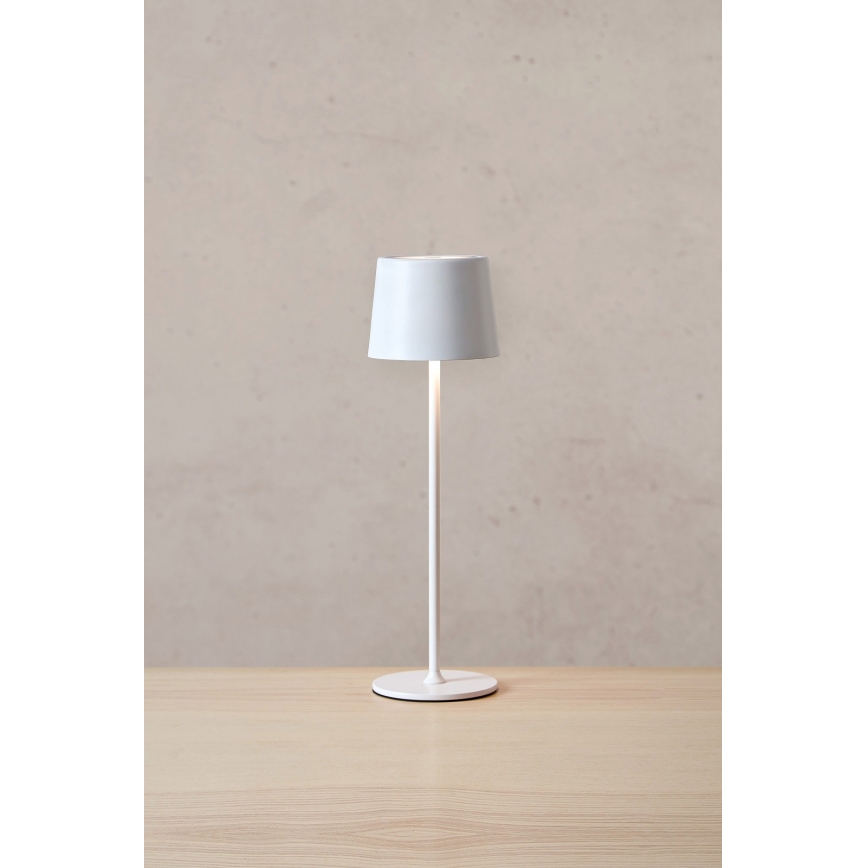 Markslöjd 108654 - LED himmennettävä ladattava lamppu FIORE LED/2W/5V IP44 38 cm valkoinen