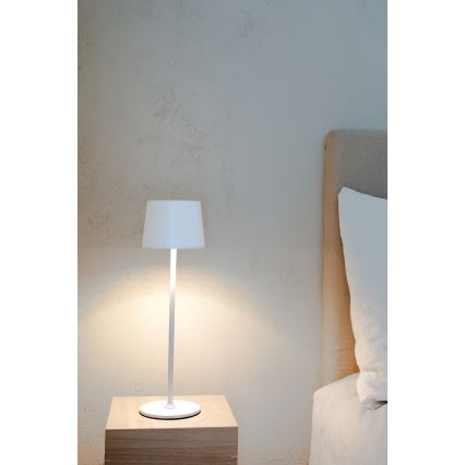 Markslöjd 108654 - LED Himmennettävä ladattava lamppu FIORE LED/2W/5V IP44 38 cm valkoinen