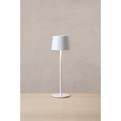 Markslöjd 108654 - LED Himmennettävä ladattava lamppu FIORE LED/2W/5V IP44 38 cm valkoinen