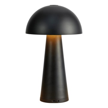 Markslöjd 108655 - LED Himmennettävä ladattava lamppu FUNGI LED/1,5W/5V IP44 musta