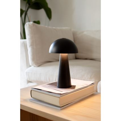 Markslöjd 108655 - LED Himmennettävä ladattava lamppu FUNGI LED/1,5W/5V IP44 musta