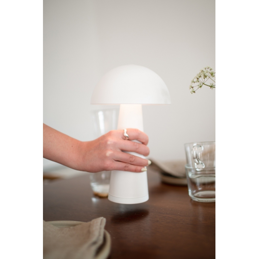 Markslöjd 108656 - LED Himmennettävä ladattava lamppu FUNGI LED/1,5W/5V IP44 valkoinen