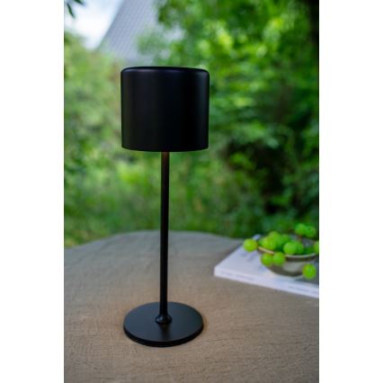 Markslöjd 108657 - LED Himmennettävä ja ladattava pöytälamppu FILO LED/2W/5V IP44 30 cm musta