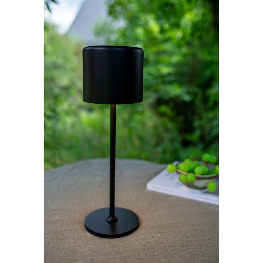 Markslöjd 108657 - LED Himmennettävä ja ladattava pöytälamppu FILO LED/2W/5V IP44 30 cm musta