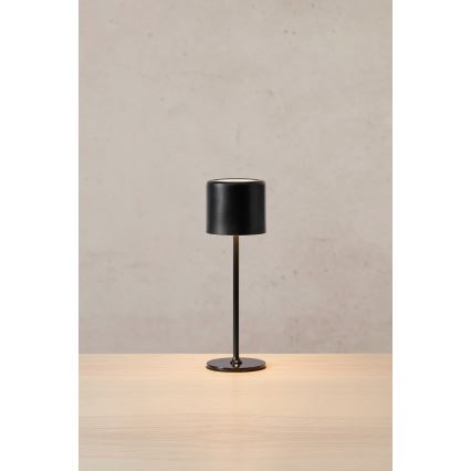 Markslöjd 108657 - LED Himmennettävä ja ladattava pöytälamppu FILO LED/2W/5V IP44 30 cm musta