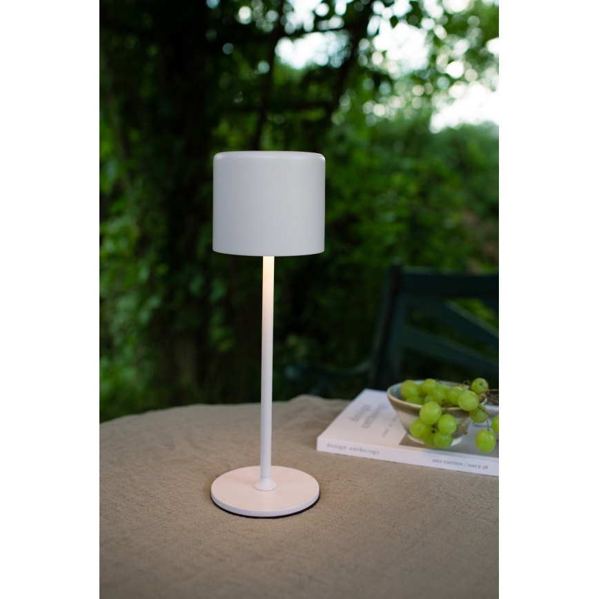 Markslöjd 108658 - LED Himmennettävä ladattava lamppu FILO LED/2W/5V IP44 30 cm valkoinen