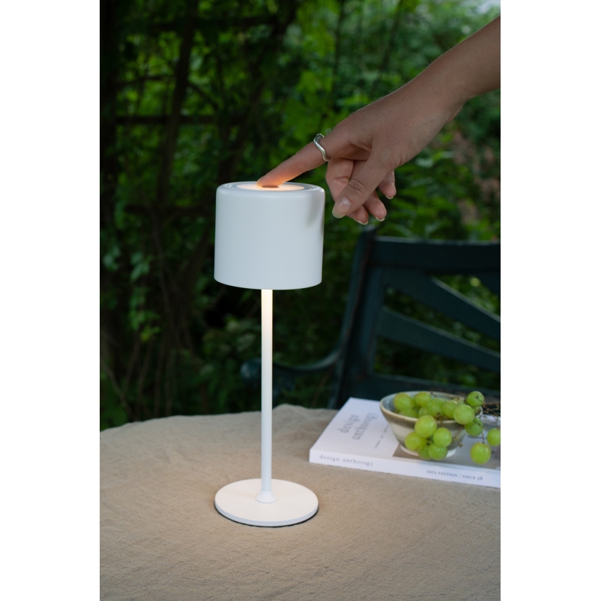 Markslöjd 108658 - LED Himmennettävä ladattava lamppu FILO LED/2W/5V IP44 30 cm valkoinen