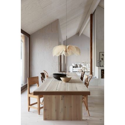 Markslöjd 108661 - Kattokruunu johdossa STYRKA 1xE27/40W/230V halkaisija 75 cm beige