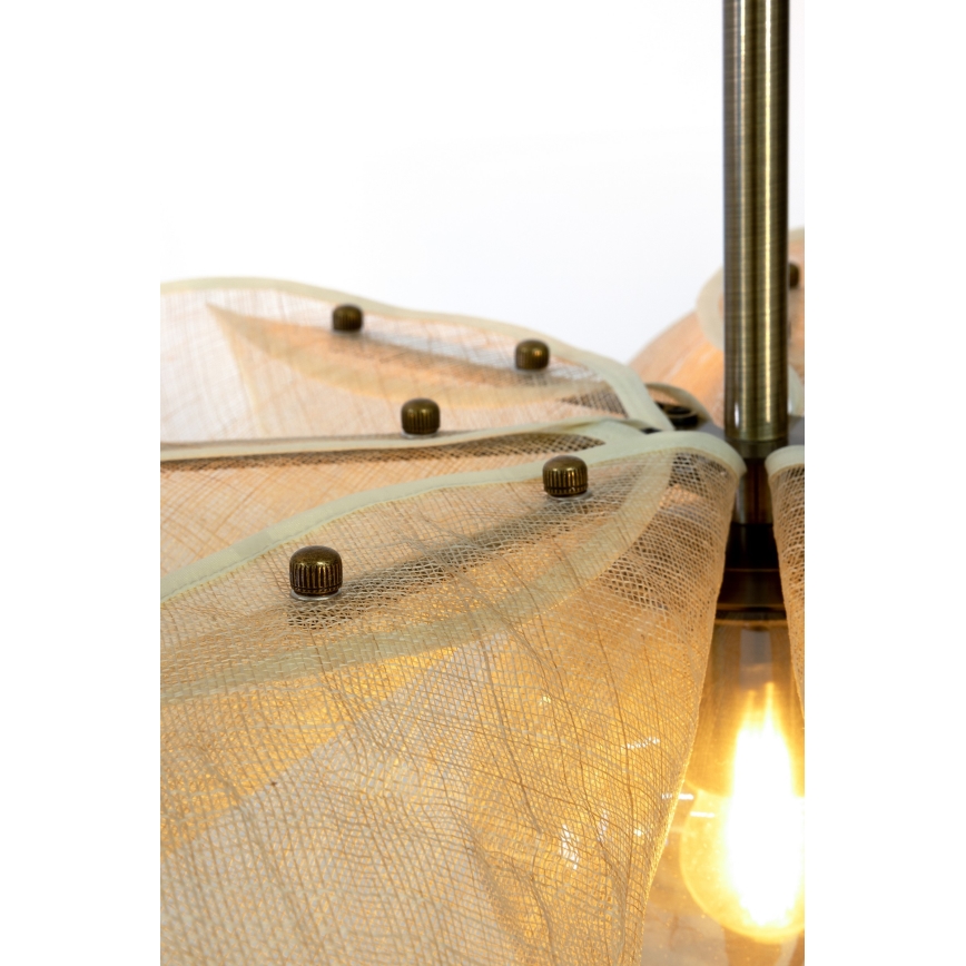 Markslöjd 108661 - Kattokruunu johdossa STYRKA 1xE27/40W/230V halkaisija 75 cm beige