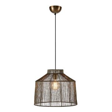 Markslöjd 108667 - Kattokruunu johdossa CAPANNA 1xE27/40W/230V messinki