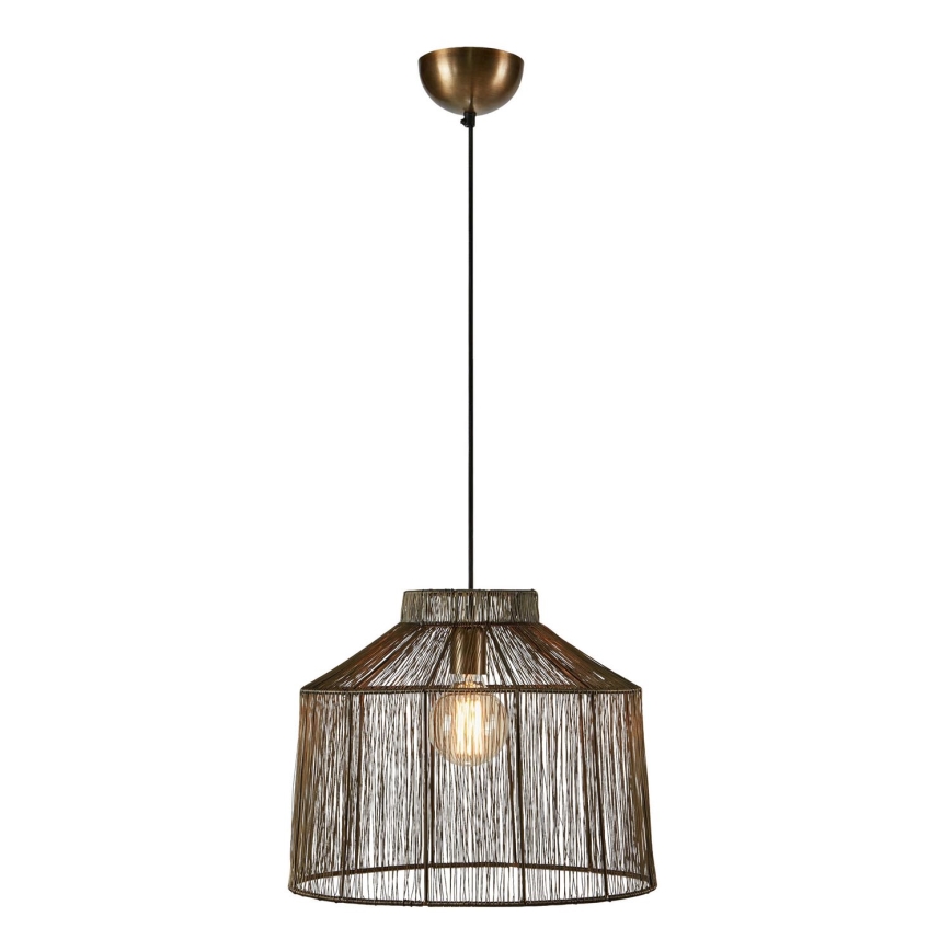 Markslöjd 108667 - Kattokruunu johdossa CAPANNA 1xE27/40W/230V messinki