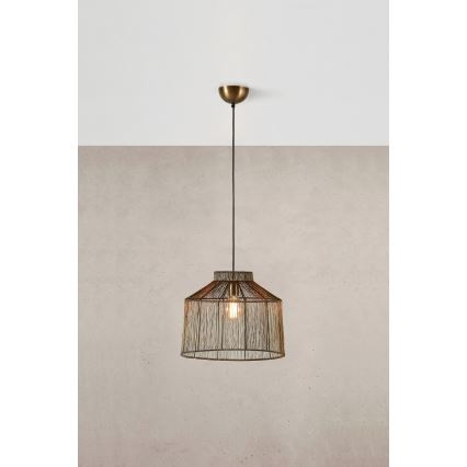 Markslöjd 108667 - Kattokruunu johdossa CAPANNA 1xE27/40W/230V messinki
