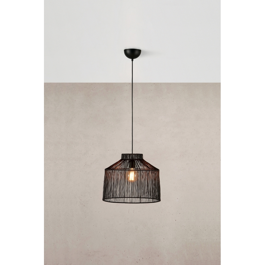 Markslöjd 108668 - Kattokruunu johdossa CAPANNA 1xE27/40W/230V musta
